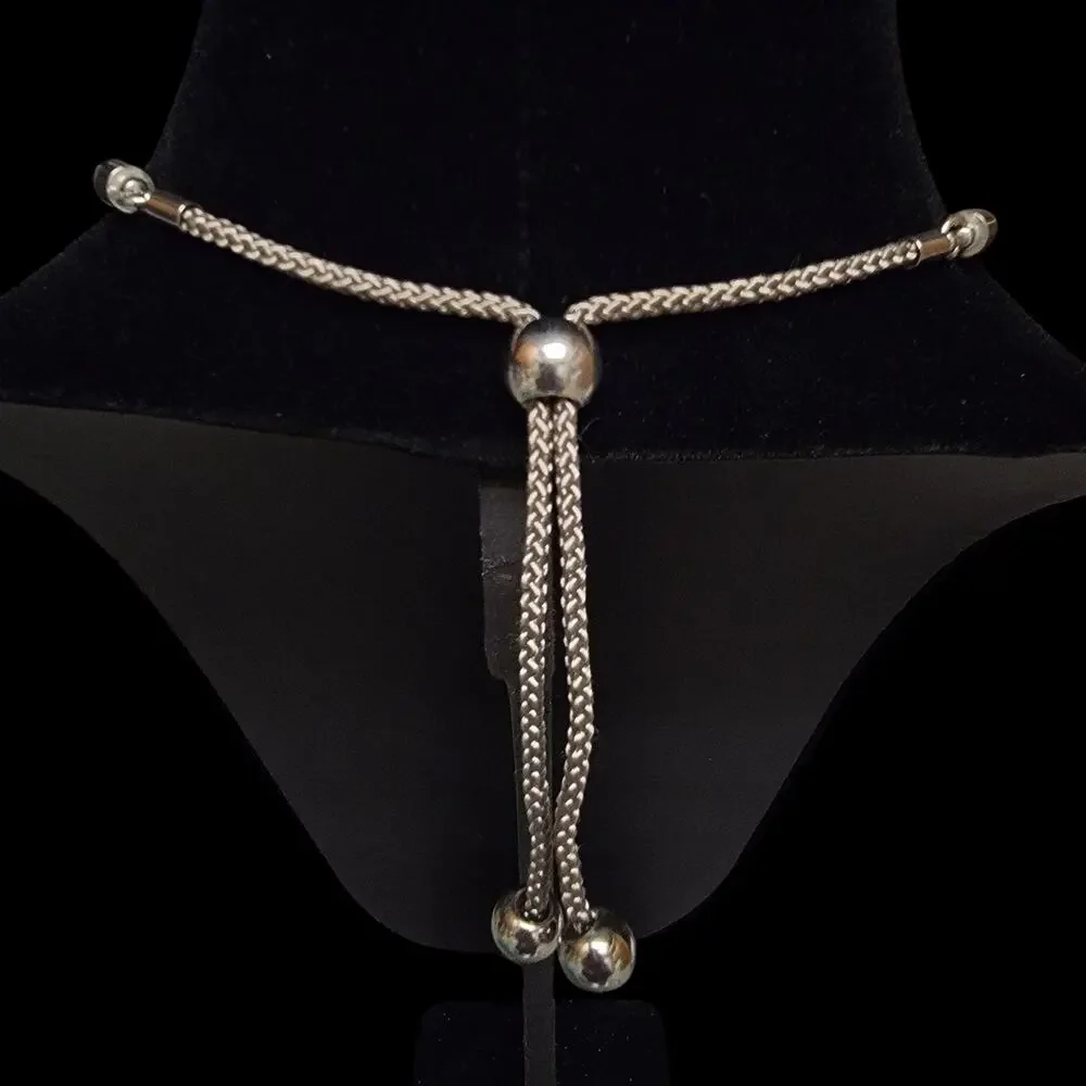 Orange & Gunmetal‎ Gray Statement Necklace Waterdrop Beads Chunky Funky Y2K